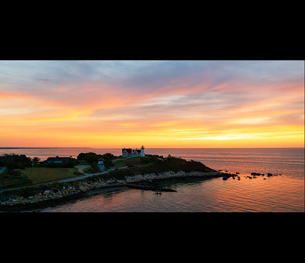 Nobska Sunrise Pano on Metal 30 x 60